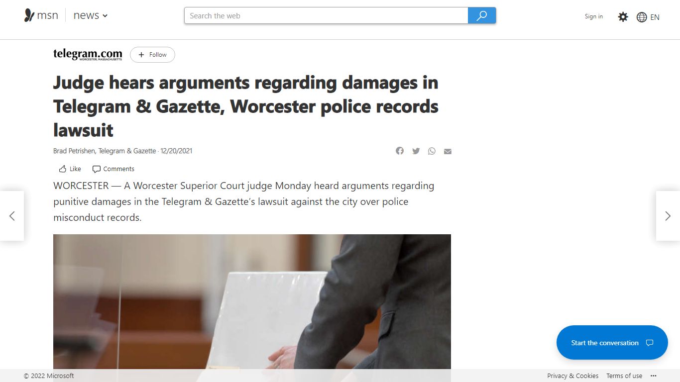 Judge hears arguments regarding damages in Telegram & Gazette ...